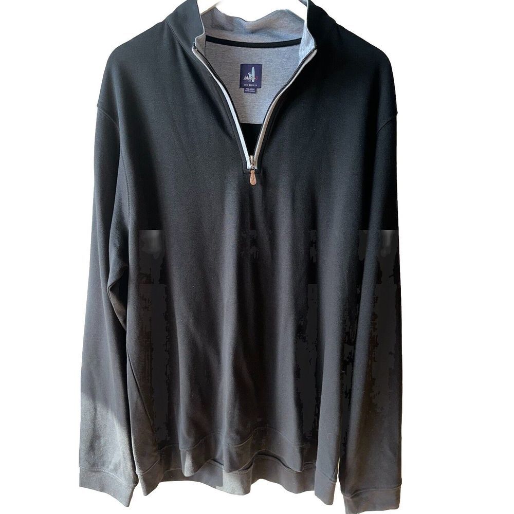 Johnnie O  Mens Sully 1/4 Zip Pullover Size XXL, Black